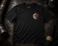 Gemeinsam im Feuer – Nylon-Shirt (Schwarz/Rot)