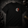 Gemeinsam im Feuer – T-Shirt (Schwarz/Rot)