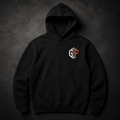 Gemeinsam im Feuer – Hoodie (Schwarz/Rot)