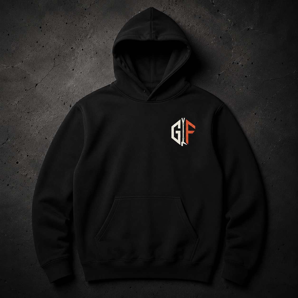 Gemeinsam im Feuer – Hoodie (Schwarz/Rot)