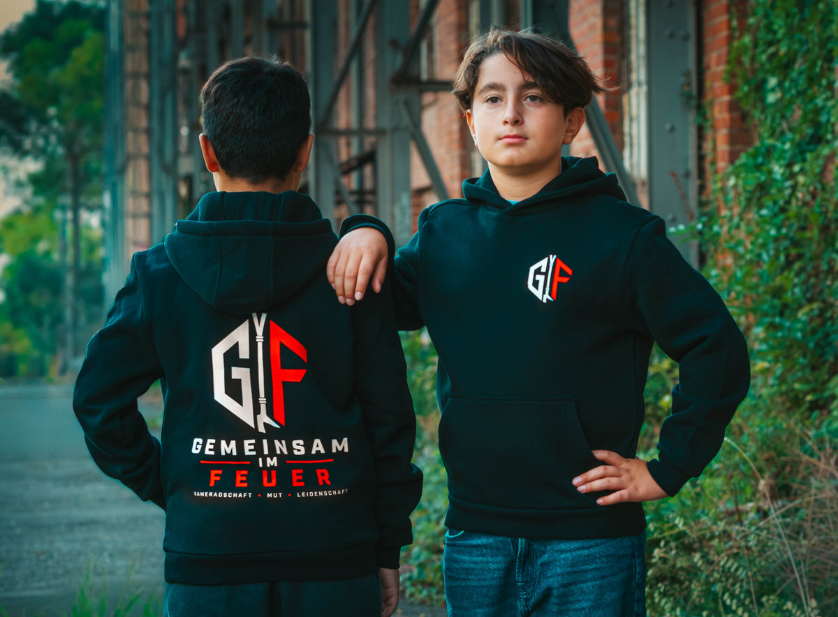 Gemeinsam im Feuer – Kinder-Hoodie